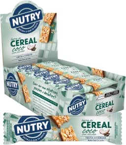 Abnoys Barra De Cereais Nutry Coco Com Chocolate 22G - Display Com 24 Unidades - Com 3 Cereais E Fruta