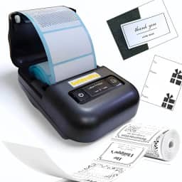 Impressora Termica de etiquetas 58mm máquina de impressão Bluetooth, mini portátil para pequenas empresas catalogar endereço código de barras roupas adesivos printer preta