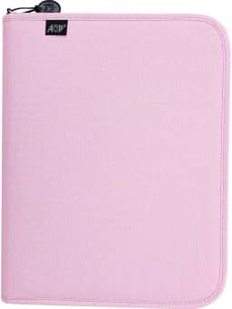 Fichário Escolar, Sweet, com Zíper, Rosa com Estojo + Divisórias, 96 Folhas, ACP