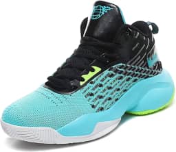 Bolognifi Tênis de basquete masculino de cano alto com alta elasticidade, respirabilidade e antiderrapante são adequados para adolescentes jogarem basquete e esportes ao ar livre Presente (Color : Gr
