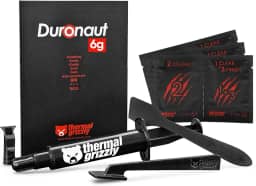 Thermal Grizzly - Duronaut - 6 gramas - Durabilidade aprimorada e pasta térmica de alto desempenho - para máxima condutividade durante overclocking CPU/GPU/PS4/PS5/Xbox com 12 lenços de limpeza, 6