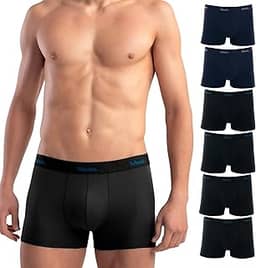 Kit 6 Cuecas Boxer Modal Mash Toque Gelado Respirável Antibolinha Masculina