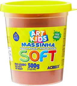 Acrilex Soft Massa de Modelar, Marrom (Chocolate), 500 g