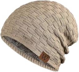 Gorro Beanie Touca model W quadras Forrado Unissex Inverno Tricô
