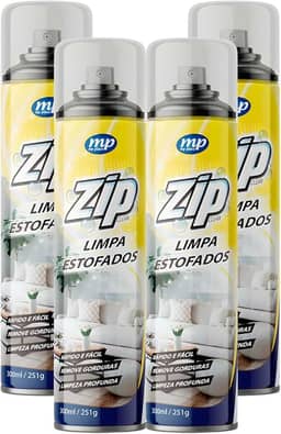 kit 4 Spray Limpa Estofado Sofá Espuma Remove Sujeira Gordura