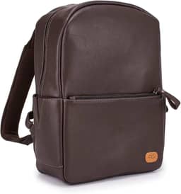 Mochila Bolsa Couro Legítimo Bovino Reforçada Ello Griff (marrom escuro)