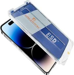 H'MASTON Película com Aplicador Vidro Temperado Pelicula para Celular Ultra-Slim Dureza 9H Compatível com iPhone XR e Superior (iPhone-15-Pro)
