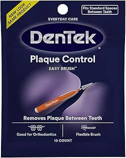 DenTek Limpadores interdentais Easy Brush Advanced Clean, padrão, 10 unidades