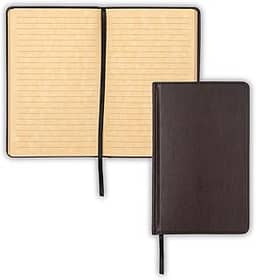 Caderno vintage de capa dura Samsill, 100 folhas pautadas, 13 x 20 cm, marrom