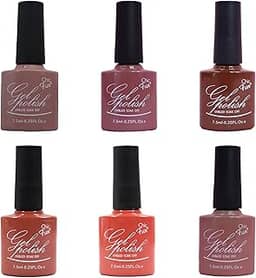 Kit de Esmaltes em Gel Chic & Fun com 6 Unidades para Unhas UV/LED (6008)