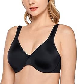 Sutiã Minimizador Sem Costura Feminino com Figura Completa e Grande Peitos com Armação
