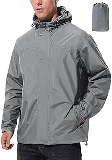 Jaqueta de chuva masculina leve, impermeável, corta-vento, embalável, com capuz para golfe, corrida, caminhada, viagem