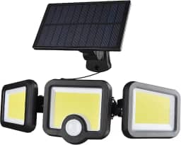 Luminária Solar Led Parede Refletor Poste 171 cob 39w Sensor Presença Com 3 Funções Separado Controle a prova d'água