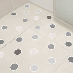Adesivo Piso Banheiro Antiderrapante Bolinhas em Cinza 14un
