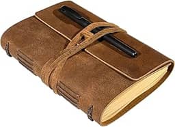Caderno marrom – Melhor diário de couro genuíno legal para escritores, tamanho A5, diário de 16 x 21 cm, bloco de notas para homens e mulheres, vintage, presentes, trabalho, viajante, pessoal