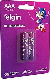 Pilha recarregável AAA 900MAH Elgin com 2 unidades Palito