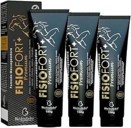 Kit com 3 Pomada Massageadora FisioFort Premium 150g Cada