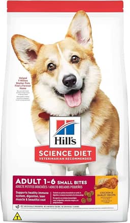 Ração Hill's Science Diet pedaços pequenos para cães adultos sabor frango - 6.8kg