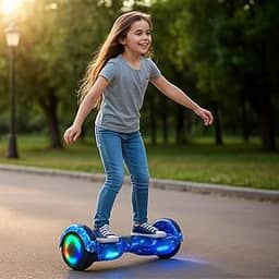 Hoverboard Skate Elétrico Com Alça Bluetooth LED Original (BLUE)