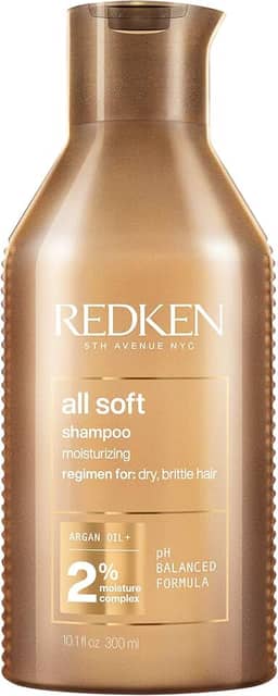 Redken All Soft, Shampoo para Cabelos Secos e Quebradiços, com Óleo de Argan para Hidratação Profunda, Maciez Intensa que Desmaia os Fios e Brilho Radiante, 300ml