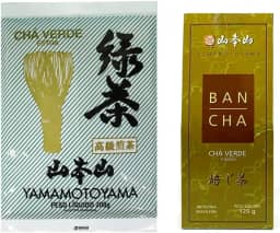 Chá Verde Extra Sencha Japonês 200g Yamamotoyama + Ban-Chá Torrado 120g | Kit Chá Verde Premium Yamamotoyama