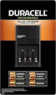 Duracell - Carregador de bateria Ion Speed 1000 com 6 AA + 2 pilhas AAA - Carregador para pilhas AA + AAA