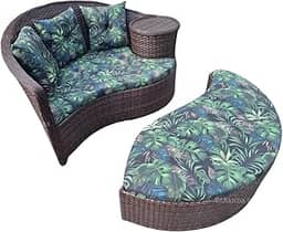 Poltrona Dupla Chaise Área Externa Jardim Varanda Sintética