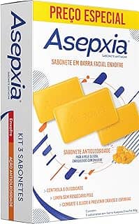 Asepxia Sabonete Em Barra Facial Enxofre Antiacne Para Pele Oleosa, Controla Oleosidade E Acne, Tratamento Facial Profundo Com Enxofre, 80 Ml, 1 Pack