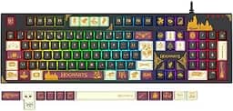 Teclado Mecânico Gamer Redragon Harry Potter Amsa Hogwart’s Special Edition RGB Switch Marrom ABNT2 HP-592 RGB