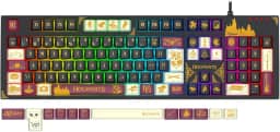 Teclado Mecânico Gamer Redragon Harry Potter Amsa Hogwart’s Special Edition RGB Switch Marrom ABNT2 HP-592 RGB