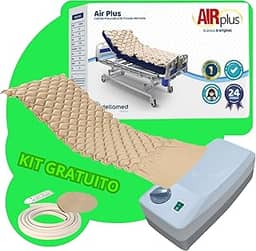Colchão Anti Escaras Pneumatico PREMIUM Completo 110v com Compressor e KIT DE REPARO GRATIS
