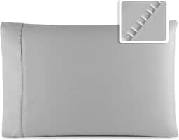 Kit Fronhas Percal Flex 400 Fios com Ponto Palito 70x50 (2, Cinza)