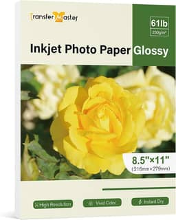 Papel fotográfico espesso brilhante 21 x 28 cm, papel cartolina pesado de 27,7 kg, para impressoras a jato de tinta, para fotos, calendário, topo de bolo, 30 folhas, 230 g/m²