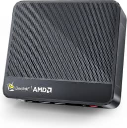 Beelink Mini PC GTR7, AMD Ryzen 7 3750H (até 4GHz) 16GB DDR4 500GB NVMe SSD, 4K@60hz Dual HDMI, DP, Tipo-C 57W, WiFi 6, Login de impressão digital, Windows 10 Pro, 11