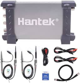 Hantek Osciloscópio 6254Bd de 4 Canais com Conjunto de 8 Peças Awg 250 Mhz 1Gsa/S