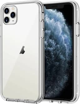 JETech Capa para iPhone 11 Pro Max 6,5 Polegadas, Case Protetora de Telefone à Prova de Choque Não-Amarelecimento, Capinha Parte Traseira Transparente Anti-Riscos (Claro)