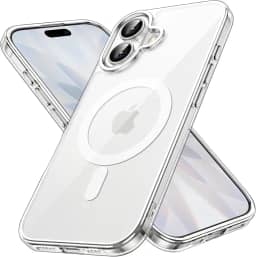 JETech Capa Magnética para iPhone 17 6,3 Polegadas Compatível com MagSafe, Case Protetora de Telefone à Prova de Choque, Parte Traseira Transparente Anti-Riscos (Claro)