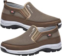 Tênis ortopédico masculino – sem usar as mãos livres, caminhada ortopédico vintage para lazer para amortecimento extra e alívio dos pés Maijia