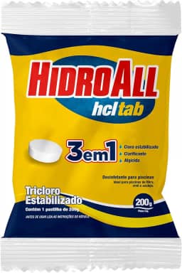 HCL TABLETE HCL 3 EM 1 - TRIPLA AÇÃO 200 GRAMAS, Branco -1 unidade