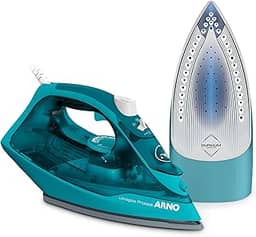 Ferro a Vapor Arno Ultragliss Protect com Base Durilium Airglide, Deslizamento mais Rápido, Maior Resistência e Triplo Desligamento Automático, 1520W, Turquesa, FUP1, 110V