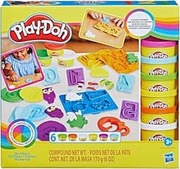 Play-Doh, Massinha de Modelar Infantil, Kit Inicial de Números - Conjunto de Brinquedo com Acessórios e 6 Potes - A partir de 3 Anos