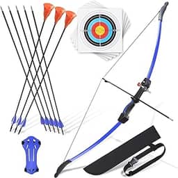 crazymouse Arco E Flecha Para Adolescentes, Iniciantes E Adultos, Kit De Arco Longo Com 8 Flechas, 5 Alvos, Arco Recurvo Para Arco E Flecha, Jogos De Quintal, Presente Para Esportes Ao Ar Livre (Co