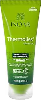 Inoar, Thermoliss, Bálsamo Defrizante Finalizador, Redução de Frizz e Efeito Liso Gradativo, Queratina Vegetal, Pró-Vitamina B5, Creatina e Óleo de Argan, Vegano – Para Cabelos Ondulados ou com Frizz, 240ml