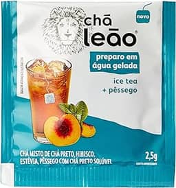Chá Leão Preparo em Agua Gelada Ice tea Pessego