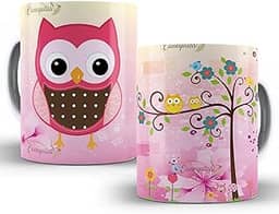 Caneca Personalizada Coruja Professora Presente Natal Corujinha Xicara Café Louça