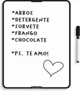 Lousa Magnética Para Geladeira Colorida 19x25cm Simples - Oferta de Lembretes/Recados/Anotações