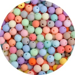 Kit de 100 contas de chiclete - 6 mm de cor doce fosca para fabricação de colar e pulseira, brinquedos sensoriais fidget com textura fosca