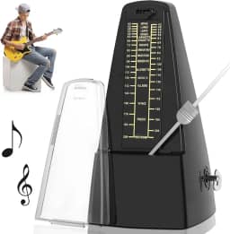 Metrônomo Mecânico, Metrônomo Universal para Guitarra, Bateria, Piano, Violino e Outros Instrumentos, Metrônomo Mecânico Analógico, Temporizador Musical de 40 a 208 Batidas