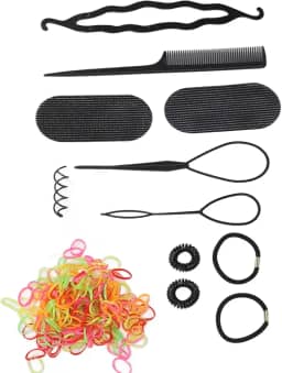 Conjunto de cabelo, pente de cauda, 12 peças, ferramenta de penteado para corrida