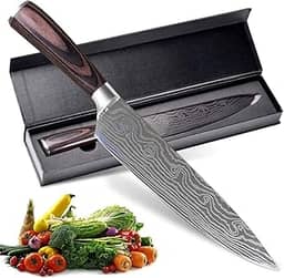 Faca do Chef Profissional Ergonômica Aço Inoxidável com Alto Teor de Carbono